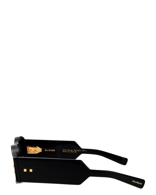 Balmain Black Brn Acetate Sunglasses