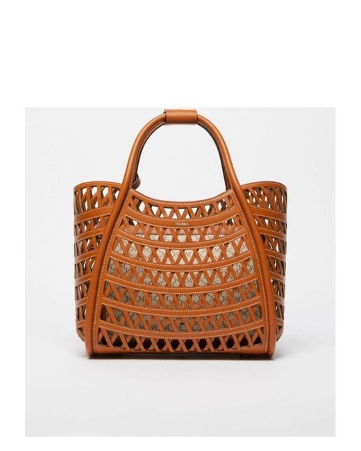 Max Mara Brown Marinesweaving Handbag