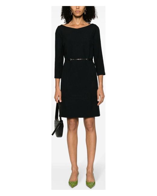 【関税&送料込】Gucci Black Crepe Mini Dress Gucci Crepe Mini Dress in Black | Lyst