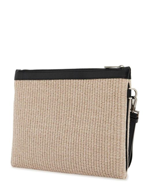 Embrace Clutch Beige Luxe Raffia