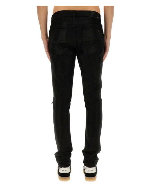 Amiri Black Mx1 Waxed Jeans for men