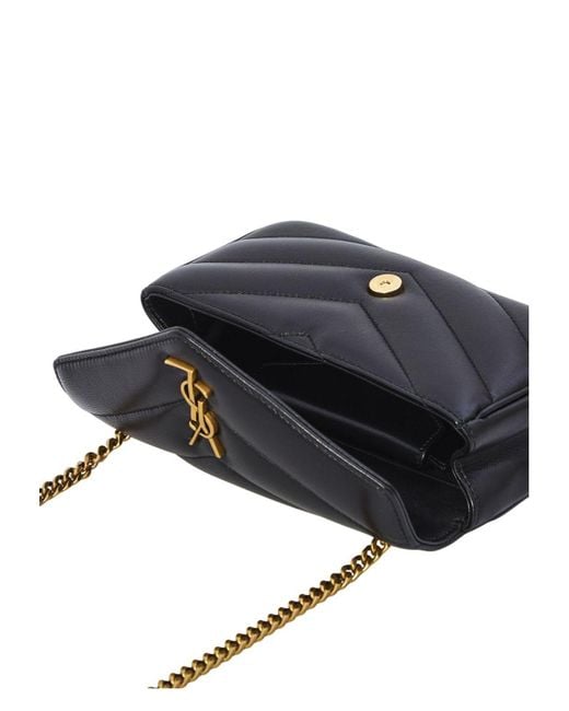 Saint Laurent Black Mini Loulou Bag