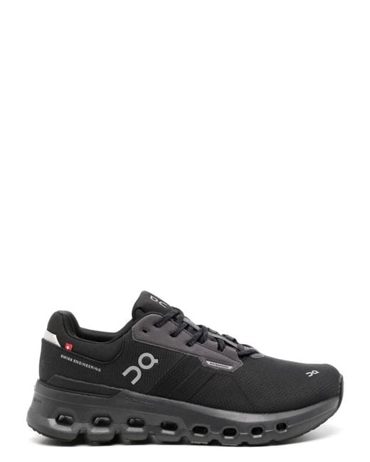 On Shoes Black Cloudrunner 2 Waterproof Sneaker for men