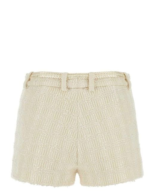 【関税&送料込】Gucci Ivory Tweed Shorts Gucci Ivory Tweed Shorts in Natural | Lyst