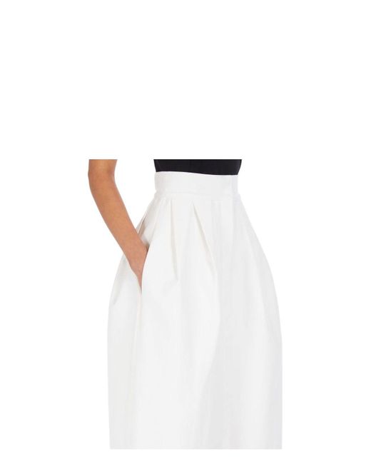 Max Mara White Alcade1234 Maxi Skirt