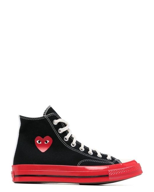COMME DES GARÇONS PLAY Red Canvas Comme Des Garã§Ons X Converse Sneakers