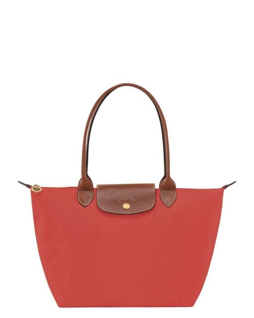 Longchamp Red Le Pliage Bag