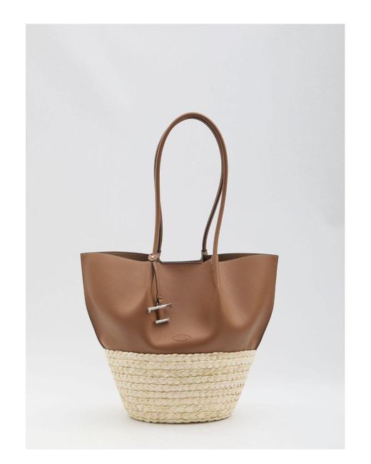 Tod's White Medium Shopping Bag