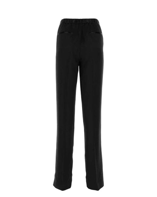パンツ JIL SANDER BLACK SATIN WIDE-LEG PANT JIL SANDER Satin wide-leg pants | NET-A-PORTER