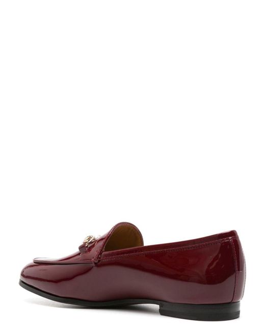 Gucci Red Jordaan Patent Leather Loafers