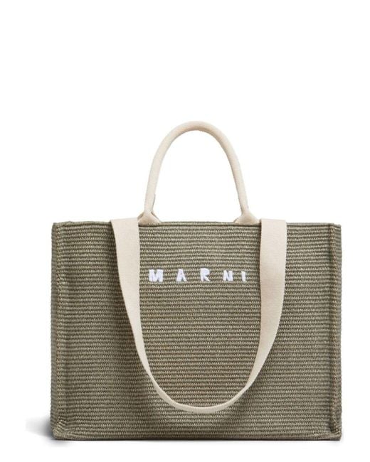Marni Metallic Stylish Fabric Bag For Essentials