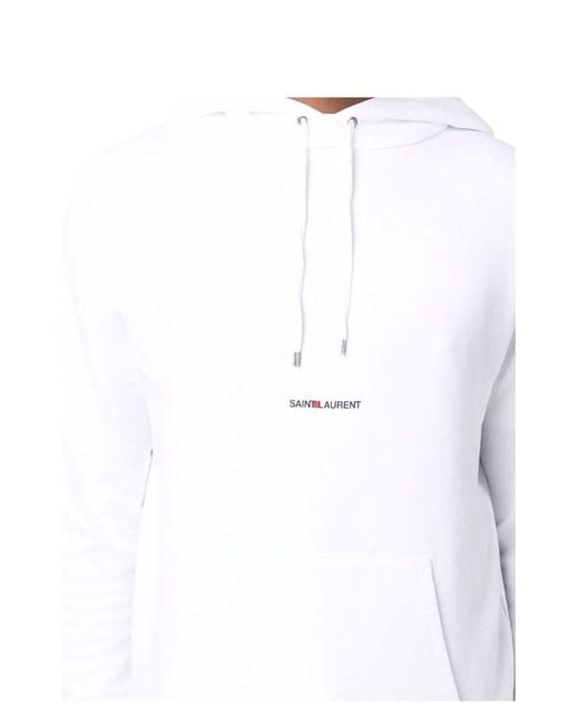 Saint Laurent White Cotton Sweatshirt for men