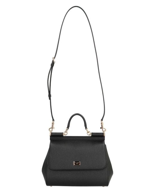Dolce & Gabbana Black Large Sicily Hand Bag