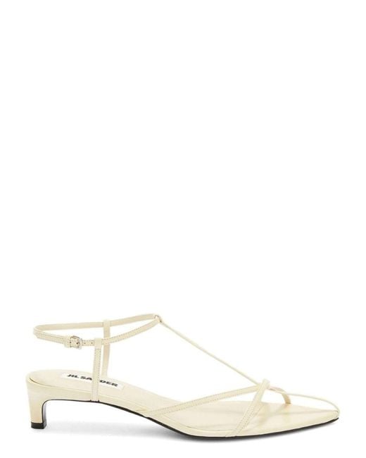 Jil Sander White Natural Sneaker Sandal