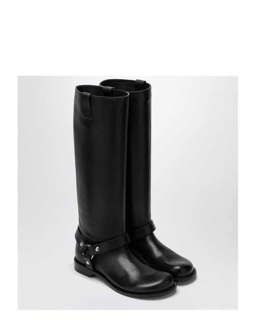 Loewe Campo Biker High Boot in Black | Lyst