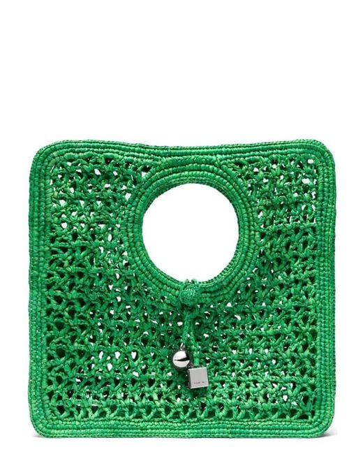 Jacquemus Green Small The Spiaggia Square Bag