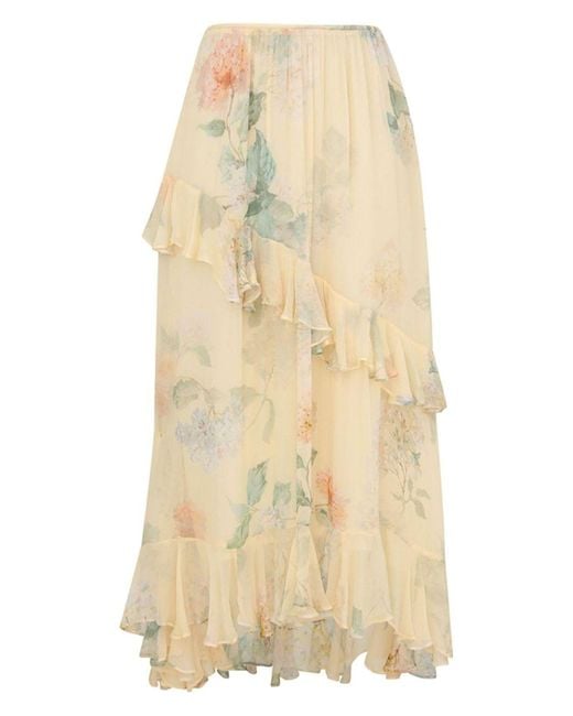 Zimmermann Natural Asymmetric Midi Skirt
