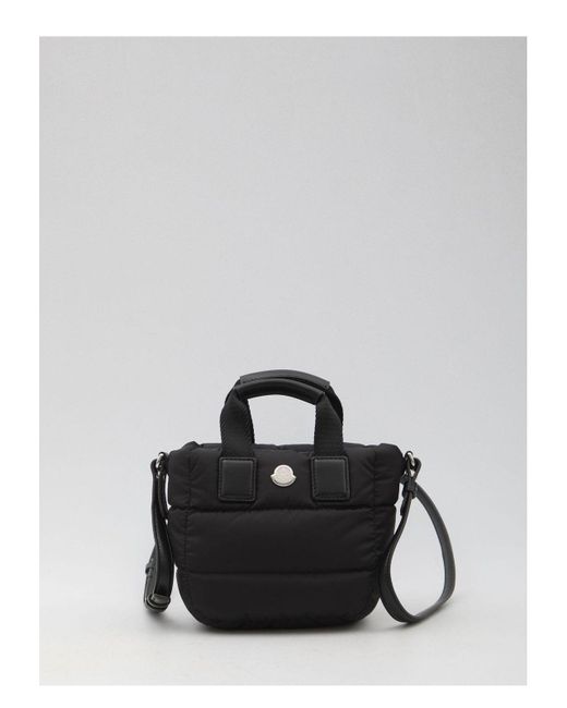 Moncler Gray Fabric Micro Caradoc Handbag
