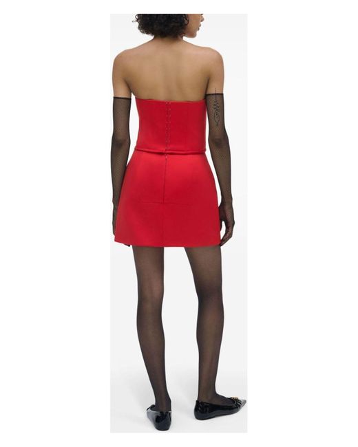 Marc Jacobs Red Rose Satin Corset Top