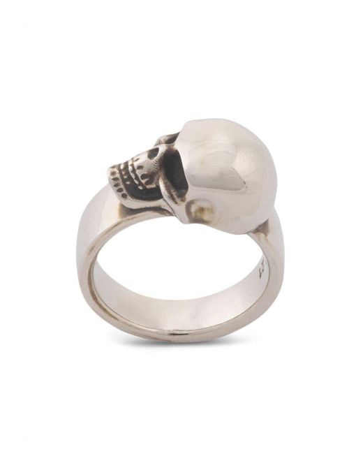 Alexander McQueen White Skull Ring for men