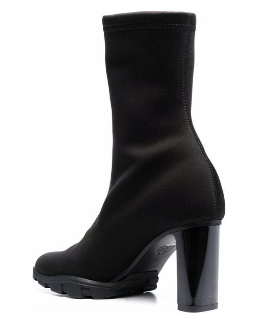 Alexander McQueen Black Slim Tread Ankle Boots