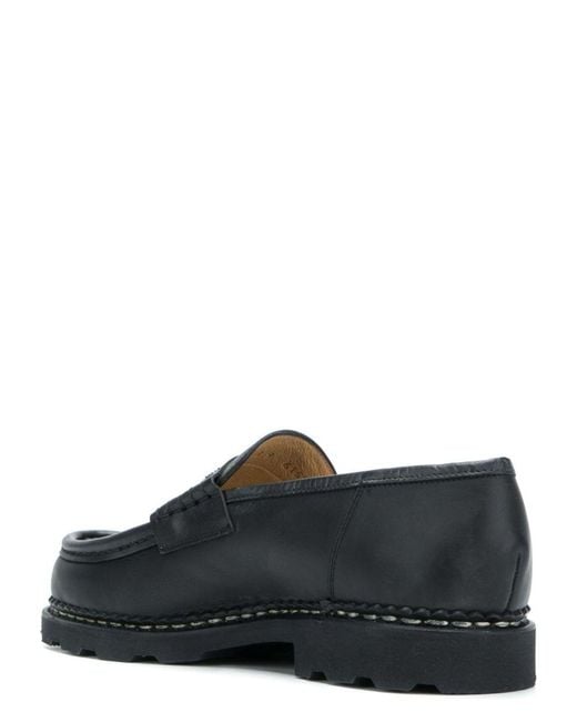 Paraboot Black Reims Leather Loafers for men