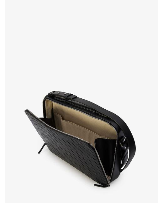 Bottega Veneta Black Getaway Slim Briefcase for men