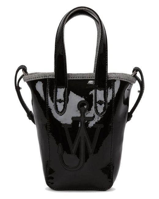 JW Anderson Belt Anchor Logo Mini Tote Bag in Black | Lyst