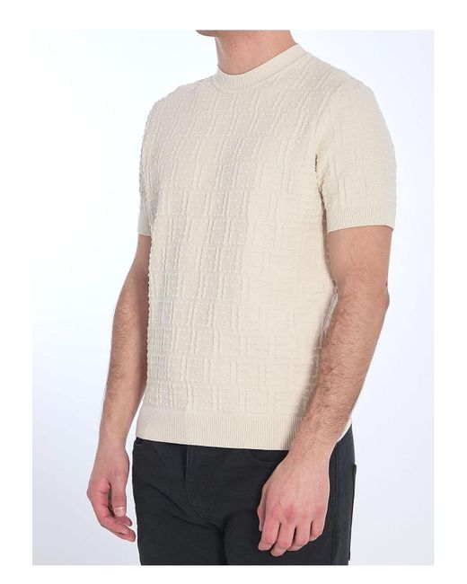 Fendi White Selleria Pullover Sweater for men