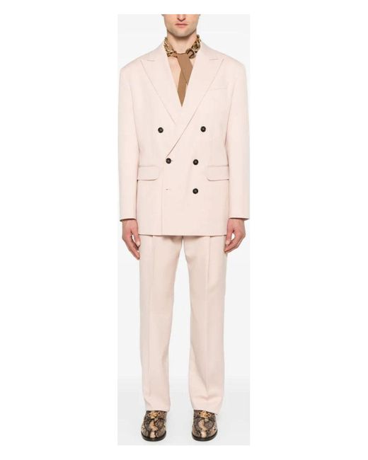 DSquared² White Pleated Tailored Trousers for men