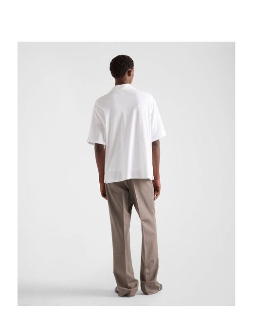 Prada White Camicia Mc Shirt for men