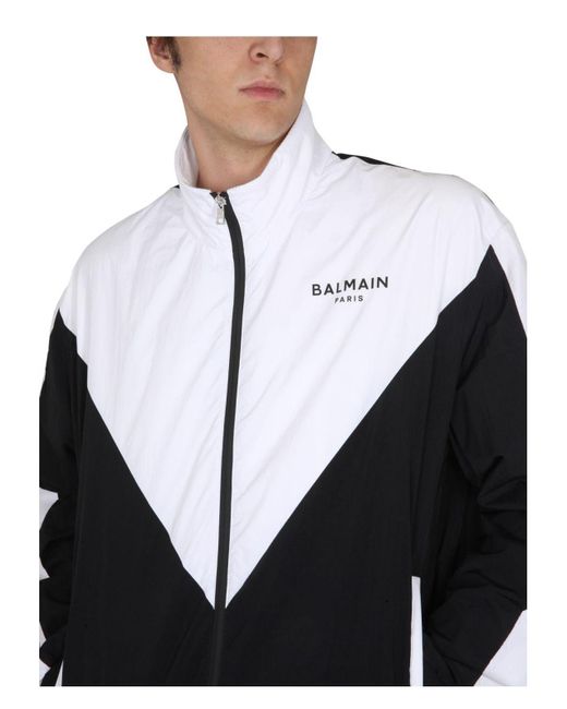Balmain Black Sports Jacket With Logo for men