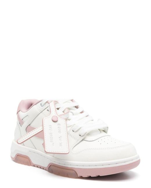 Off-White c/o Virgil Abloh White Elegant Leather Sneakers