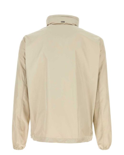 Herno Natural Sand Polyester Jacket for men