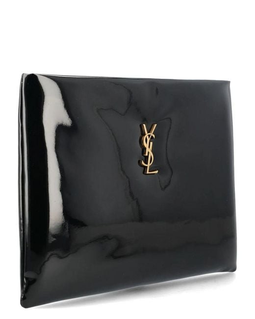Saint Laurent Black Calipso Large Pouch