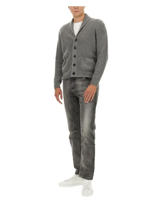 Tom Ford Gray Cashmere And Silk Cardigan for men