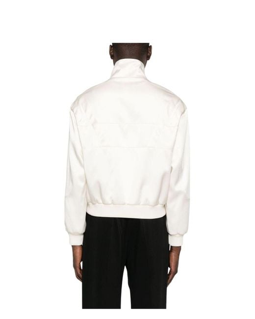 Saint Laurent White Acetate Viscose Coats for men