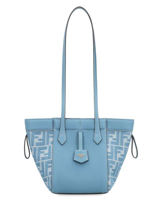 Fendi Blue Mini Origami Bucket Bag