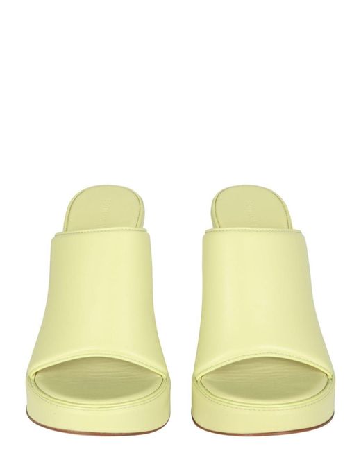 Bottega Veneta Yellow Wedge Sandals