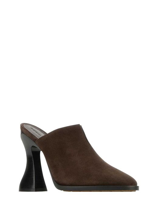 Bottega Veneta Brown Suede Cha-Cha Mules