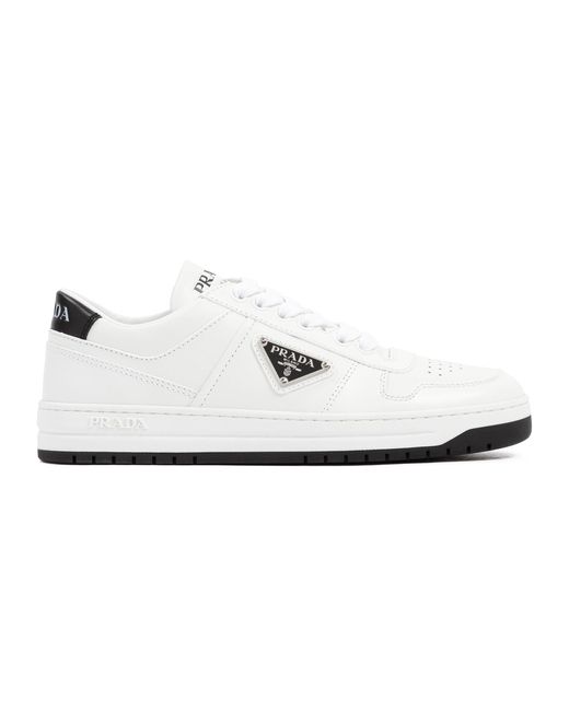 Prada Down Town Lace-up Shoes in White | Lyst