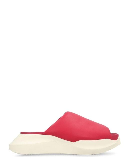 Rick Owens Pink Geth Leather Slides for men