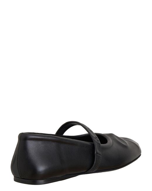 Marni White Mary Jane Leather Ballerina