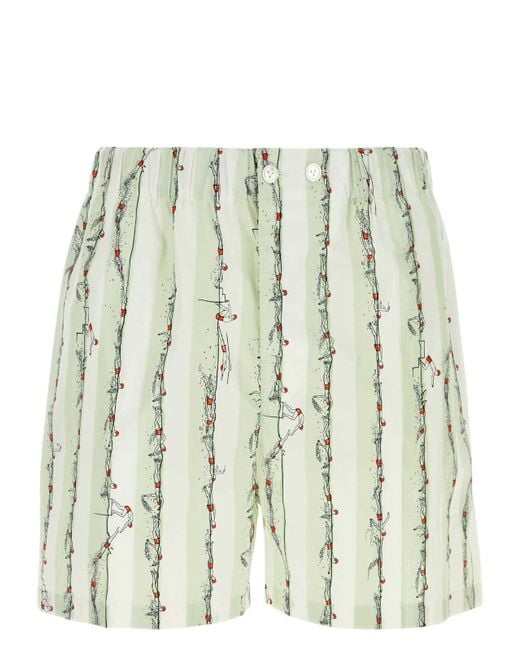 Bottega Veneta Multicolor Poplin Bermuda Shorts for men