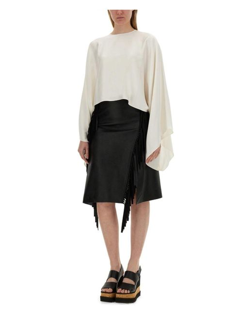 Stella McCartney Black Fringed Skirt