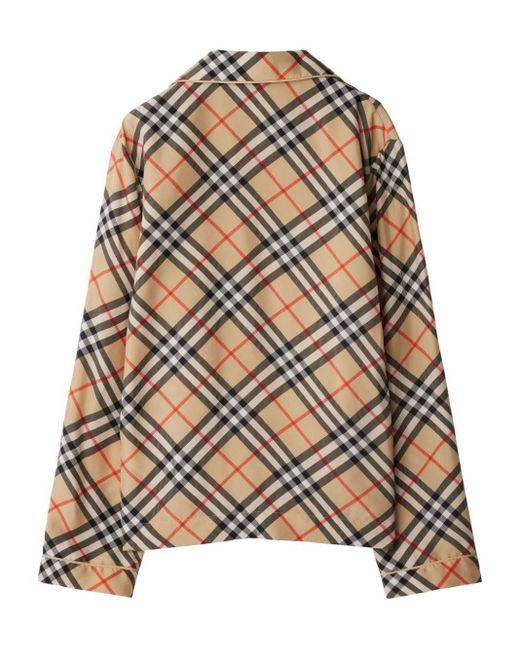 Burberry Brown Checkered Design Shirt – Fw24 Collection