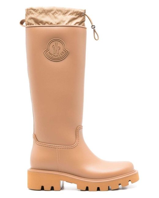 Moncler Brown Kickstream High Rain Boots