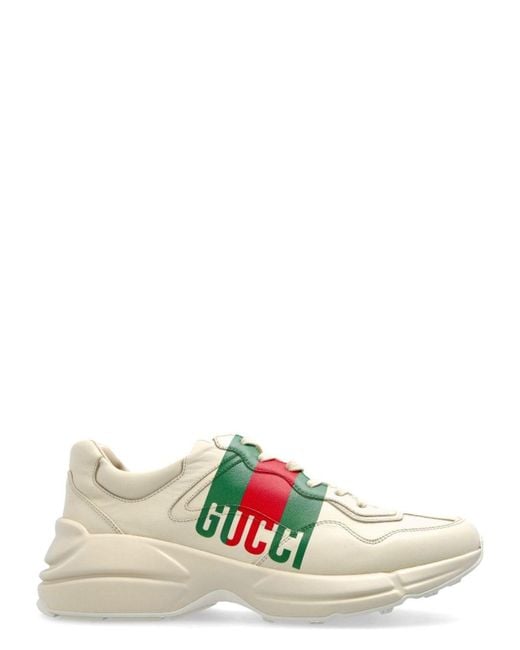 Gucci White Rython Sneakers for men