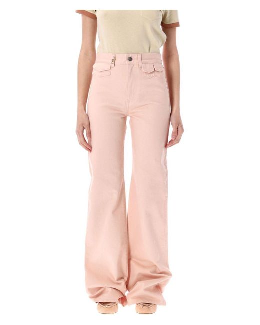 Chloé Pink Straight Denim Pant