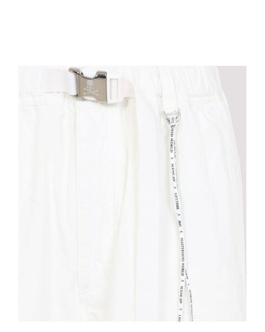 Mastermind Japan White Regular Fit Belted Easy Pants for men